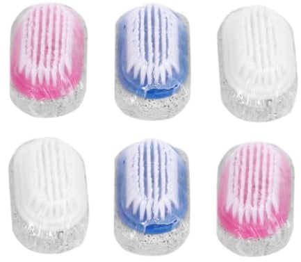 FRCOLOR 6pezzi Spazzole Per Multifunzionali Pomice Design Rimuovi e Morta Per Pedicure Colori Casual