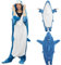 Shark Blanket Hoodie Erwachsene Tragbare Hai Decke Shark Schlafsack, bule, 75 inches