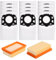 Beutel Filter Ersatzteile für Kärcher WD4 WD5 WD6 WD5P WD6P Premium MV4 MV5 MV6 Nass Trockensauger KFI 487 KFI 4410 Staubsauger Zubehör Set (12 Staubbeutel + 2 HEPA Filter)