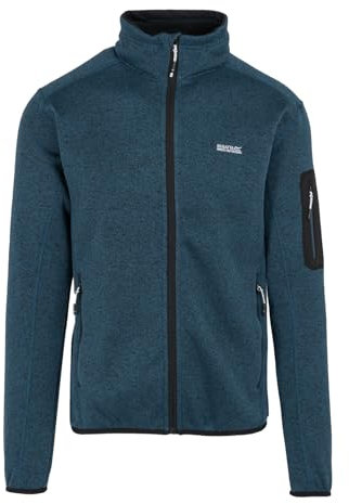 Regatta Herren Jacke Outdoorjacke Fleecejacke Newhill, Farbe:Dunkelblau, Artikel:-ZV7 Moonlight Denim, Größe:M
