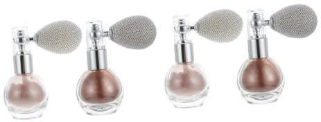 Healvian 4pièces Poudre Illuminatrice Brillante Pour Corps Visage Spray Highlighter Glitter Nude Maquillage Féminin Et Masculin