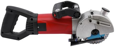 Ranuradora de pared, 3500 W, máquina de ranura para pared, fresadora, ranura, fresadora eléctrica, fresadora de pared, 5 hojas, sierra de 125 x 15 mm, para corte de paredes de hormigón fundido