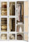 Mayi Box Portable Wardrobe Storage Organizer, Foldable Clothes Storage Closet with Magnetic Door, Multi-functional Plastic Storage Cupboard Unit for Living Room and Bedroom(8 Cubes & 2 Hanging Rod)