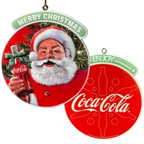 Coca-Cola Santa Christmas Ornament Officially Licensed 3D Merry Christmas Tree Decoration - 3.25 Inch