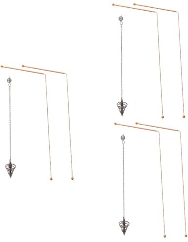 SOLUSTRE 3 Ensembles Tige De Prospection En Laiton Bâtons De Sourcier Spirituel Baguettes De Sourcier à Eau De Sourcier Équipement Paranormal Baguettes De Sourcier En Laiton