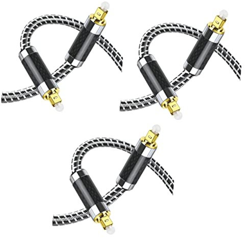 DOITOOL 3 Piezas De Audio Cable De Audio Óptico Hilo De Audio Óptico Cable De Fibra Óptica Cable De Fibra Macho A Macho Cable Óptico Macho A Macho Cable Óptico Para Fibra De Sonido