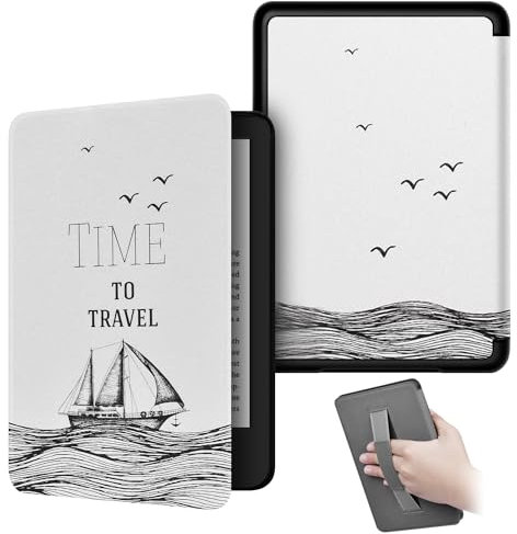 hülle für 7 Zoll Kindle Paperwhite und Signierte Version 12. Generation 2024,und 7-Zoll Kindle Colorsoft Signierte Version, Bemalt Hülle mit automatischer Sleep/Wake und Handschlaufe (18)