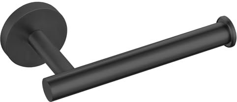 Toilettenpapierhalter, Eolax Perforation Rollenpapierhalter, Wandmontage, SUS304 Edelstahl, Badezimmer, Küche, WC Klopapierhalter (Schwarz)
