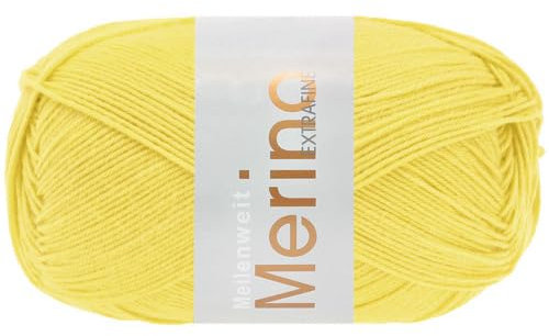 LANA GROSSA Meilenweit 100 Merino extrafine | Hochwertiges Sockengarn, waschmaschinenfest | Handstrickgarn aus 75% Schurwolle & 25% Polyamid | 100g Wolle, Stricken & Häkeln | 420m Garn FB2457