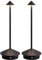 NEWSEE Mini-Tischlampe, schnurlos, tragbare LED-Schreibtischlampe, 4000 mAh, wiederaufladbar, batteriebetrieben, stufenloses Dimmen für Schlafzimmer, Esszimmer, Café, Camping, Schwarz, 2 Stück