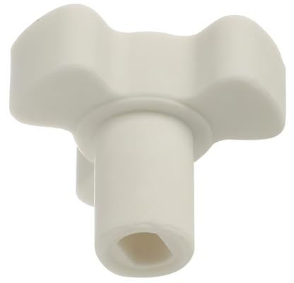 Masterpart Microwave Turntable Drive Coupling Plate Support, White Coupler Shaft, to Fit Junker Microwaves 00628013
