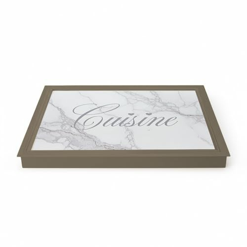 PARAMAISON Copripiano Cucina per Induzione e Gas 55x80 cm | Legno Effetto Marmo Tortora | Coperchio Protettivo Piano Cottura 4 Fuochi in Pezzo Unico