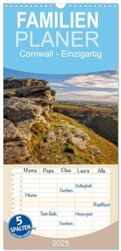 Familienplaner 2025 - Cornwall - Einzigartig mit 5 Spalten (Wandkalender, 21 cm x 45 cm), CALVENDO: Atemberaubende Küsten, kontrastreiche Landschaft ... Dörfer - das ist Südengland. (CALVENDO Orte)