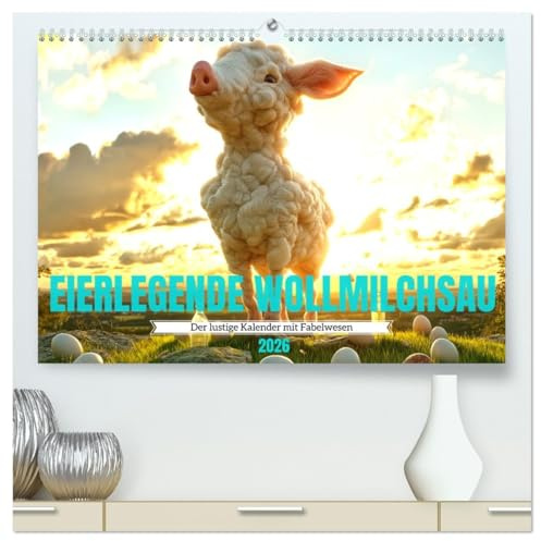 Eierlegende Wollmilchsau – der lustige Kalender mit Fabelwesen (hochwertiger Premium Wandkalender 2026 DIN A2 quer), Kunstdruck in Hochglanz: Ein ... Kalenderbildern haben. (CALVENDO Spass)
