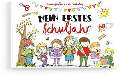 Rundfux® Das Erinnerungsalbum für die Schultüte zur Einschulung | Grundschule | 1. Schuljahr für Mädchen und Jungen A5 - Geschenkidee Kinder