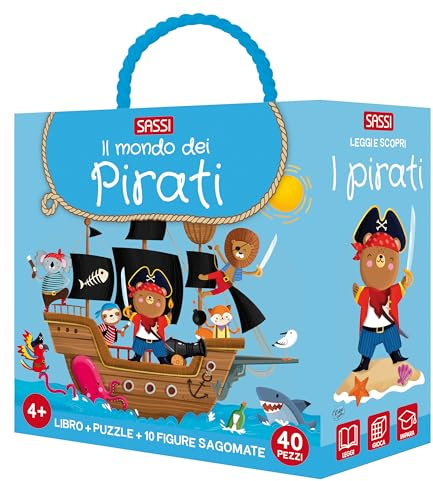 Il mondo dei pirati. Q-box. Ediz. a colori. Con 10 figure sagomate. Con puzzle (Sassi junior)