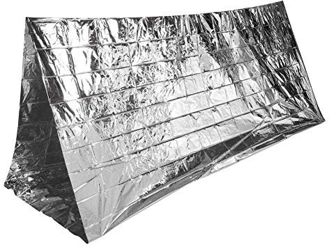Foldable and Reusable Thermal PE Emergency Blanket/Bag/Tent With Nylon Rope fit for Camping, Traveling, Climbing Thermal Insulation Blanket Sheet Prevention Rain 74.8 x 94.4 x 0.01 inch