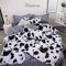 Mateju Bettbezug Set 200x200, Bettwäsche Set 3 Teilig Microfaser Polyester Mikrofaser und 2 Kissenbezug Bequem Weich und Haltbar Atmungsaktive Hypoallergen (135x200cm,Kuh-Muster)