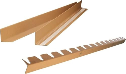 Vollpapp-Kantenschutzleisten, 1100x50x50mm, 3mm Stärke, braun, Winkel vorgefertigt,