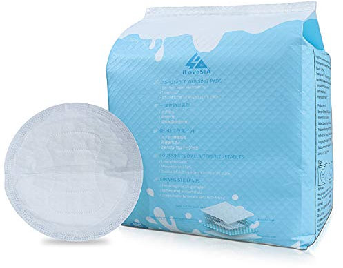 iLoveSIA Stilleinlagen einzeln verpackt Nursing Pads 120 Stück - seidenweich hygienisch und saugfähig