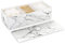 Luxspire Cotton Swab Holder with Lid, Marble Pattern Cotton Ball Holder Dispenser, Bathroom Canister Storage Jar for Cotton Pads Bud Q-tip, Vanity Cosmetics Countertop Organizer with 3 Compartments