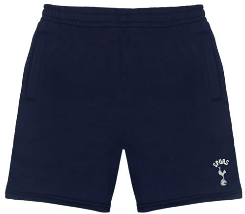 Tottenham Hotspur FC Official Football Gift Mens Fleece Jogger Shorts Navy Med.