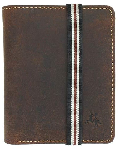 VISCONTI Bandit Collection Leather Wallet with Elastic Closure RFID Blocking BN2 Oil Tan