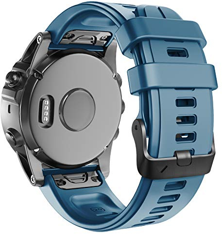 ANBEST Bracelet de rechange en silicone pour Garmin Fenix 5S/6S/6S Pro/5S Plus/7S/7S Pro, Quick Fit 20 mm pour Epix Pro 42 mm, Descent MK2S/MK3 43 mm (pierre)