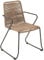 OUTLIV. Stapelsessel Maranello, Stahl mit Rope-Bespannung, wetterfest und stapelbar, für Garten und Terrasse, Anthrazit/Taupe, 60,5 x 55 x 86 cm