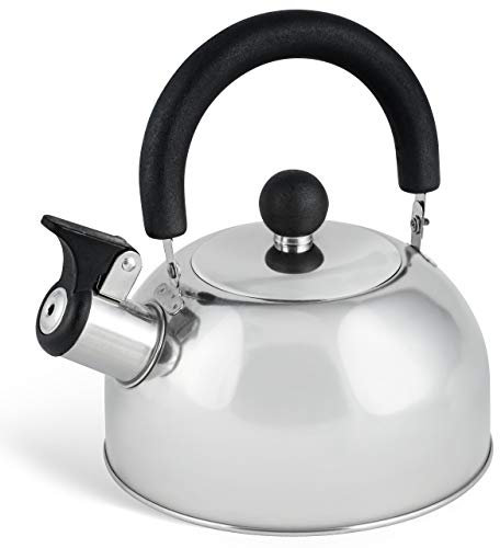 Edenberg EB-1341 Stainless Steel Kettle 1.5 Litre Capacity with Pipe Suitable for gas, electric, ceramic, halogen and induction hobs. Classic design