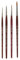 Raphael Pinceau Série 8424 martre, Set 4 pcs 3/0, 2/0, 0, 4 France