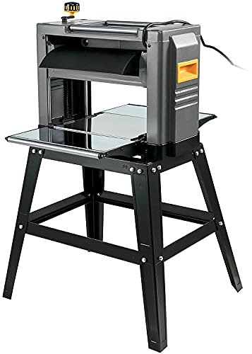 Raboteuse à Bois, 12,5 Pouces D'épaisseur Pour Le Travail Du Bois, 1500w Heavy Duty Avec Support & Lame