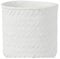 Paris Prix Cache Pot en Ciment Tissage 25cm Blanc
