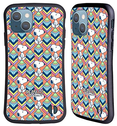 Head Case Designs Offizielle Peanuts Orangen Muster Snoopy Deco Traeume Hybride Handyhülle Hülle Huelle kompatibel mit Apple iPhone 13
