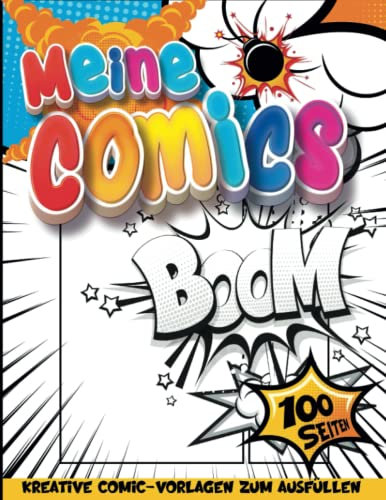 Blanko Heft Comic: Vorlagen Zum Erstellen Ihres Eigenen Manga-Buches | Weihnachtsbücher Für Kinder Im Alter Von 6-8 | Komiks Zeichnen
