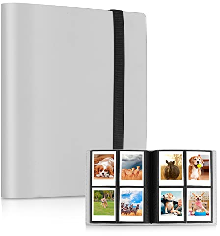 160 Taschen Album für Fujifilm Instax Mini 70 7s 8 8+ 9 11 25 50s 90, für Polaroid Z2300, für Polaroid PIC-300P Film (Grau)