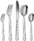 ESSONIO Geschirr-Set, 20-teiliges Edelstahl-Besteck-Set für 4 Personen, Küchenutensilien-Set, Geschirr-Besteck-Set für Zuhause und Restaurant, Hochzeit, Halloween, Weihnachten