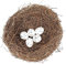 SEIWEI Rattan Vogelnest Künstliche Vogel Nest mit Eier Dekorative für Weihnachten, Ostern, Partydekoration