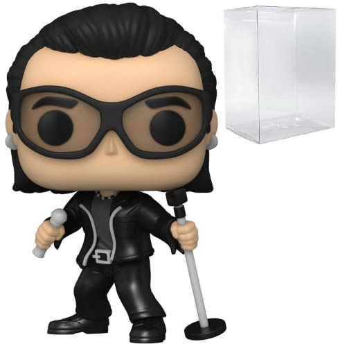 POP Rocks: U2, ZooTV - Figura in vinile Bono Funko, con custodia protettiva compatibile), multicolore, 9,5 cm