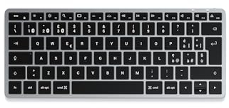 Satechi Slim X1 Tastiera Wireless Bluetooth Retroilluminata - Sync Multi-Dispositivo - per M2/M1 Macbook Pro/Air, M2/M1 iPad Pro/Air, M2 Mac Mini, iMac M1 (Grigio Siderale, Layout Italiano IT QWERTY)