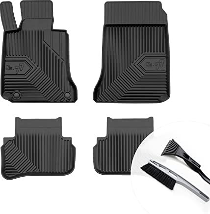 moto-MOLTICO Gummimatten Auto, 4-teiliges Set, Allwetter Gummi Fußmatten mit Rand, Antirutsch & Wasserfest Autoteppiche - passend für Mercedes-Benz C Klasse W204 2004-2014
