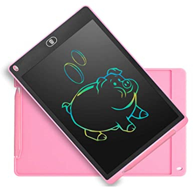 Kpfight Tableta Electrónico de Escritura y Dibujo LCD 12 Pulgadas para Niños Magneticas Infantiles para EL Hogar Escuela Office