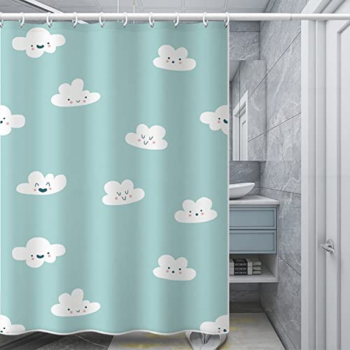 Duschvorhang 150 X 180, Dusche Vorhang Blau Wolke Duschrollo Zum Hängen Überlange Duschvorhänge