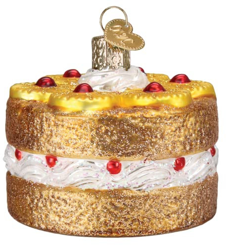 Old World Christmas Ananas-Kuchen-Ornament aus Glas für den Weihnachtsbaum