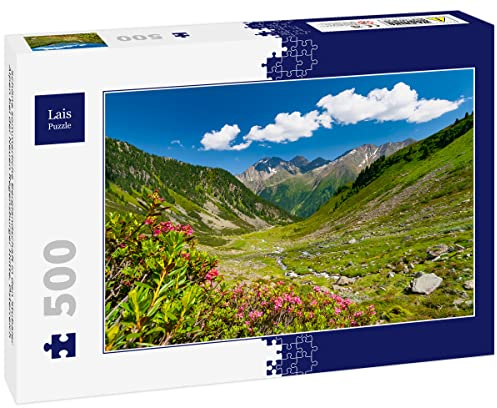 Lais Puzzle Schöne sommerliche Berglandschaft in den Stubaier Alpen bei der Neuen Regensburger Hütte, Österreich 500 Teile