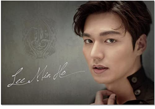 BOBSLA Poster Lee Min Ho Koreanische Fernsehfilmschauspieler Poster Foto Porträtbilder Wandkunst Leinwand Gemälde Wohnkultur 50X70Cm Kein Rahmen