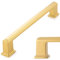 KOOFIZO Brushed Gold Cabinet Pulls Gold Cabinet Handles, 10 Pack 6-1/4 Inch Brushed Gold Hardware for Kitchen Cabinets Drawer Dresser P02 Cupboard Bedroom Bathroom