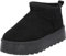 Palado Boots Damen Zembra - gefütterte Winterschuhe mit Kunstfell - warme und modische Stiefeletten für Damen - rutschfeste Plateau-Sohle für Herbst & Winter Schwarz UK4,5 - EU37