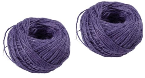 Amosfun 2st Krippendekoration Kordel Für Die Schmuckherstellung Kabel Natürliches Seil Weihnachtsdekoration Schnur Handgemachte Geschenke Vintage-Accessoires Häkeln Violett Gefärbtes Garn