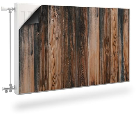 Muralo Heizkörperverkleidung, magnetische Heizkörperabdeckung für Plattenheizkörper aus Stahl oder Blech - Geruchlos und sicher für Gesundheit - Vertikale Bretter Br.100cm x Hö.60cm